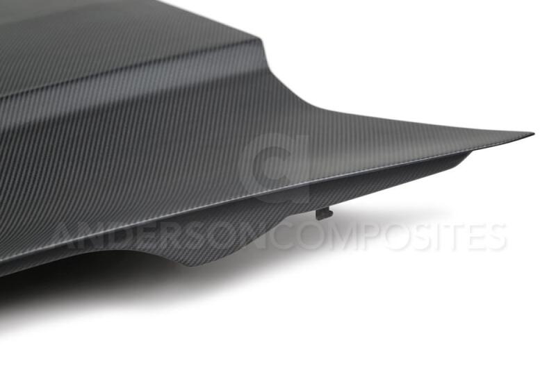 Chevrolet Corvette C7 Stingray Hood - Anderson Composites - Dry Carbon Fiber - Matte - `14-`19